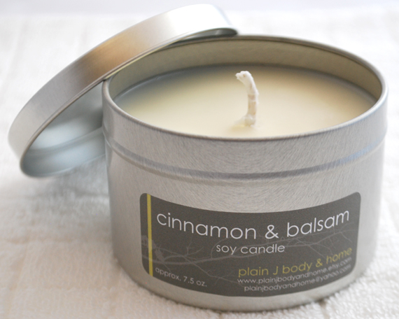 Cinnamon & Balsam Soy Candle Tin 8 Oz.